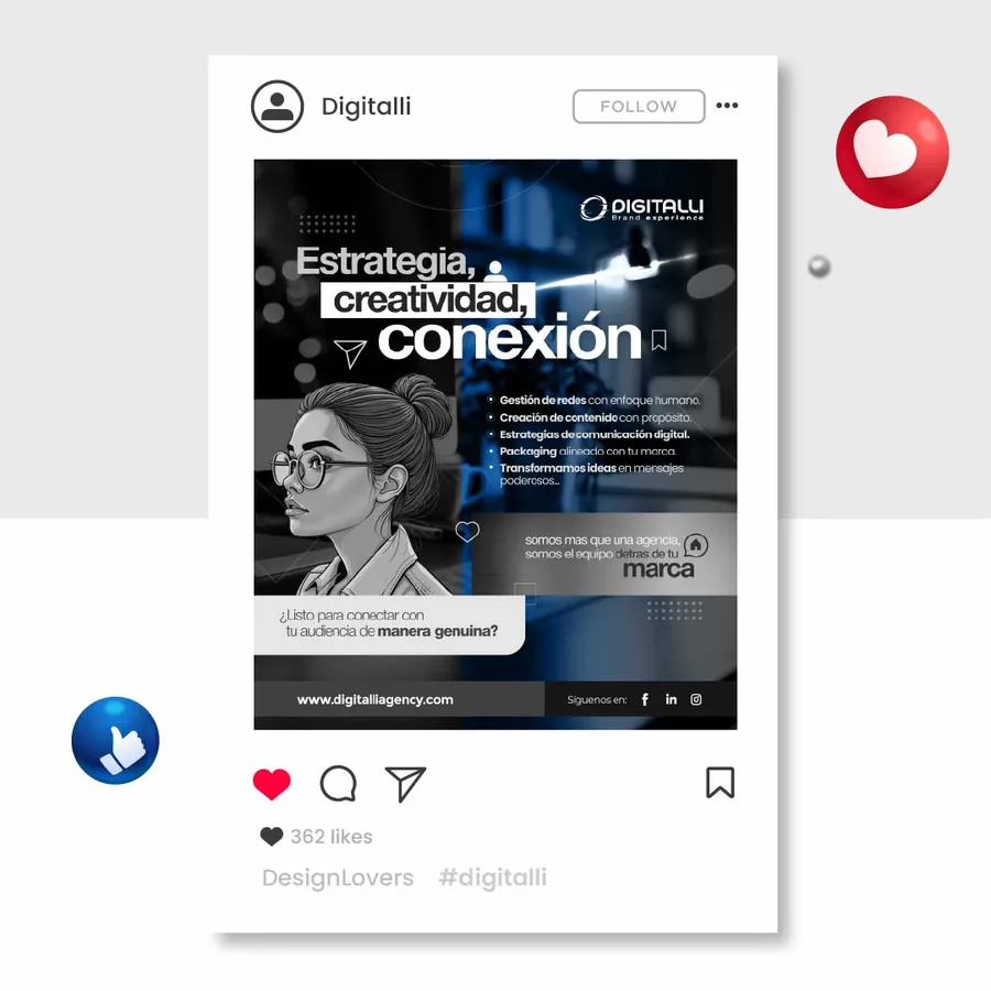 Web And Social Media Content project developed by Digitalli